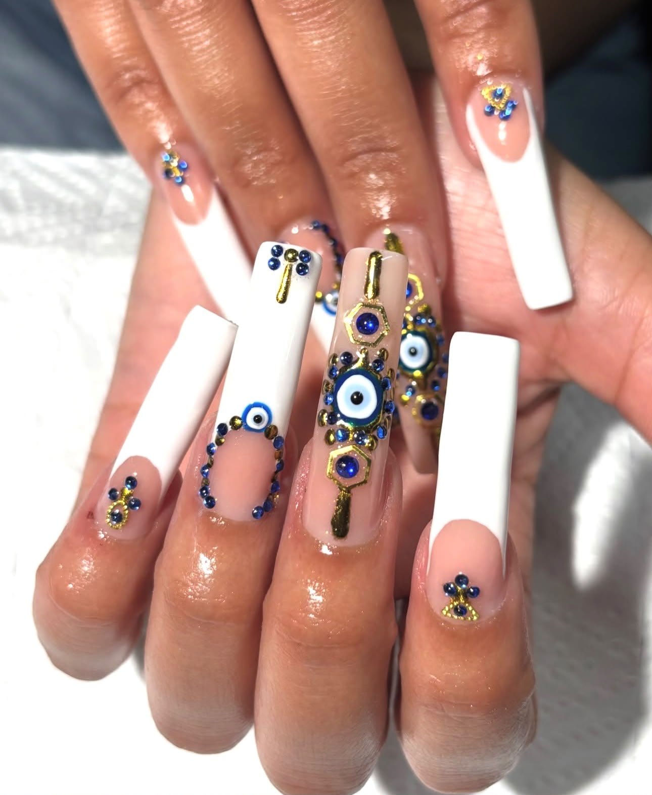 Gel nails finished at Magnolia Hair & Beauty in Cape Town